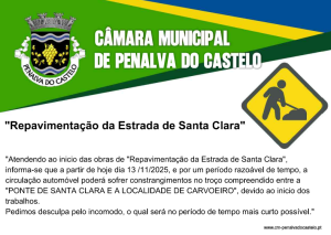 Repavimentação da Estrada de Santa Clara