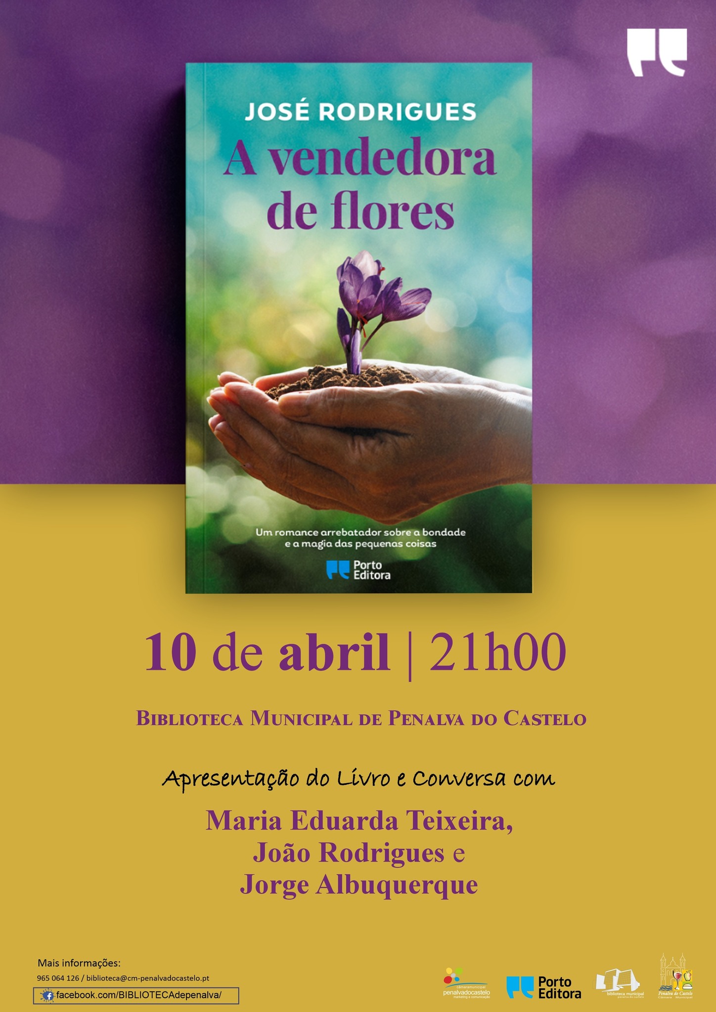 Apresentação do livro “A Vendedora de Flores” e encontro com o escritor José Rodrigues