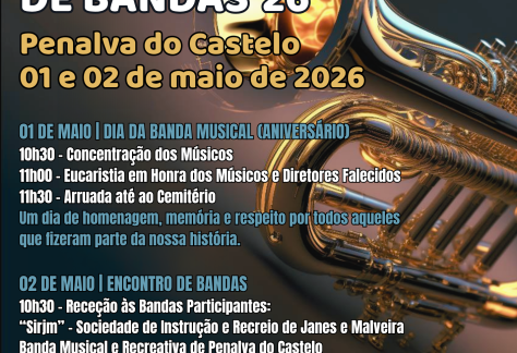 Dia da Banda e encontro de Bandas´26